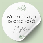 Naklejki na urodziny z motywem delikatnych liści