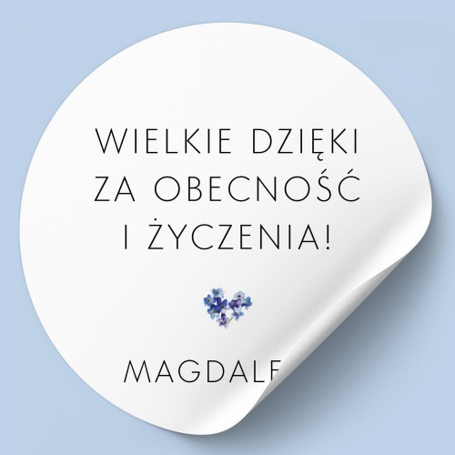 Naklejki na urodziny z niezapominajką