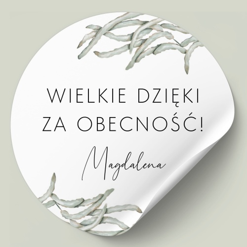 Naklejki na urodziny z roślinnym motywem