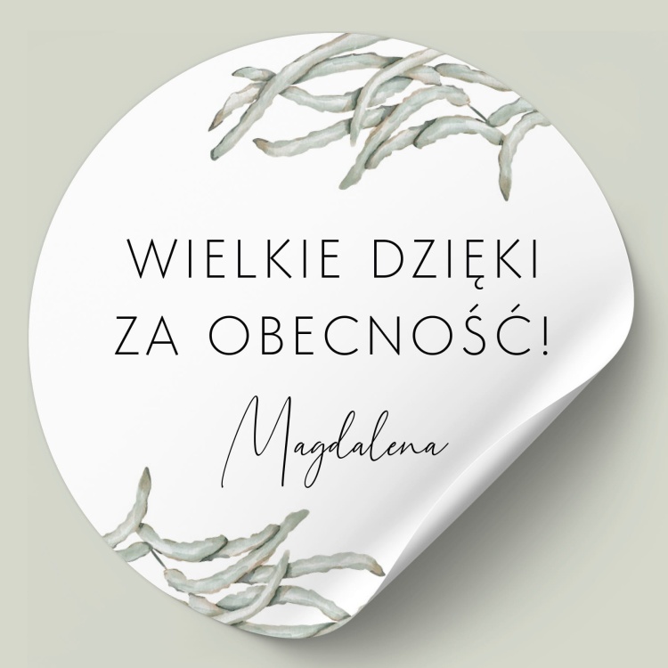 Naklejki na urodziny z roślinnym motywem