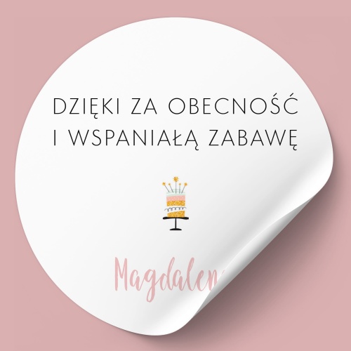 Naklejki na urodziny z tortem