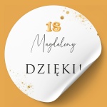 Naklejki na urodziny ze złotym balonikiem