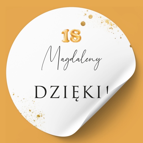 Naklejki na urodziny ze złotym balonikiem