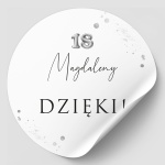 Naklejki na urodziny ze srebrnym balonem