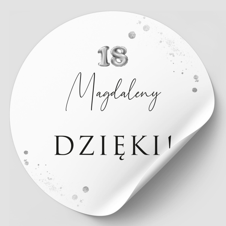 Naklejki na urodziny ze srebrnym balonem