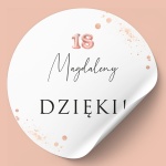 Naklejki na urodziny z różowym balonikiem