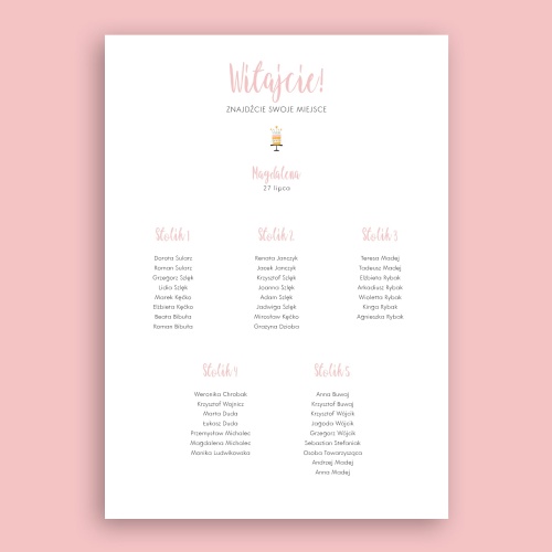 Plan stołu urodzinowego z tortem