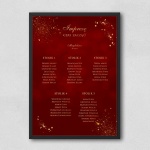 Plan stołu urodzinowego bordowo-złoty