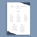 Plan stołu urodzinowego granatowy