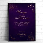 Tablice powitalne na przyjęcie urodzinowe fioletowo-złote