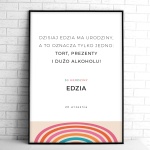 Tablice powitalne na przyjęcie urodzinowe z kolorowymi łukami