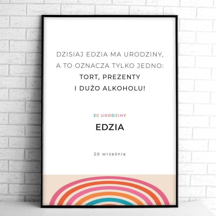 Tablice powitalne na przyjęcie urodzinowe z kolorowymi łukami