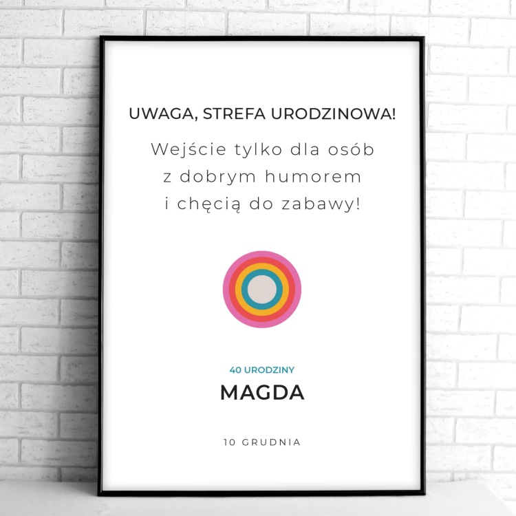 Tablice powitalne na przyjęcie urodzinowe z paskami