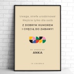 Tablice powitalne na przyjęcie urodzinowe z kolorowym wzorkiem