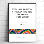 Tablice powitalne na przyjęcie urodzinowe tęczowe