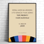 Tablice powitalne na przyjęcie urodzinowe z kolorowym wzorkiem