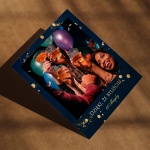 Polaroid podziękowanie dla gości - granatowo-złote