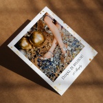 Polaroid podziękowanie dla gości - biało-złote