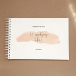 Pastelowo różowa księga gości na przyjęcie urodzinowe