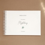 Księga gości na przyjęcie urodzinowe z roślinnym motywem