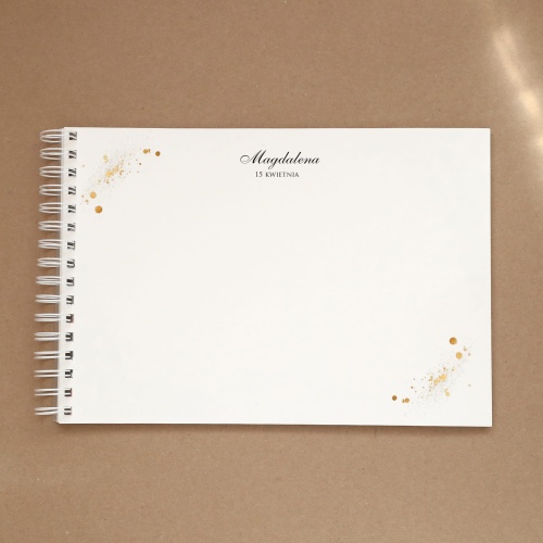 Księga gości na przyjęcie urodzinowe złoto-szmaragdowa