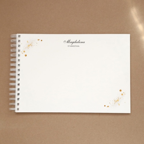 Księga gości na przyjęcie urodzinowe granatowo-złota