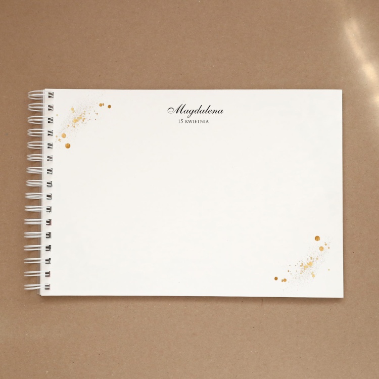 Księga gości na przyjęcie urodzinowe bordowo-złota