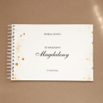 Księga gości na przyjęcie urodzinowe biało-złota