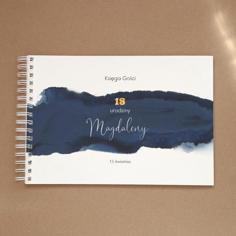 Księga gości na przyjęcie urodzinowe granatowa