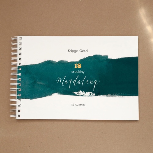 Księga gości na przyjęcie urodzinowe zielona