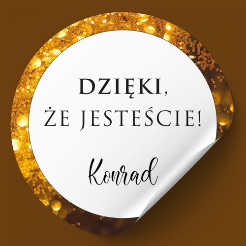 Naklejki na urodziny złote