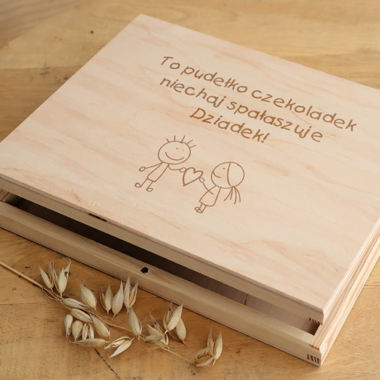 Dzień babci i dziadka - pudełko z grawerem na merci