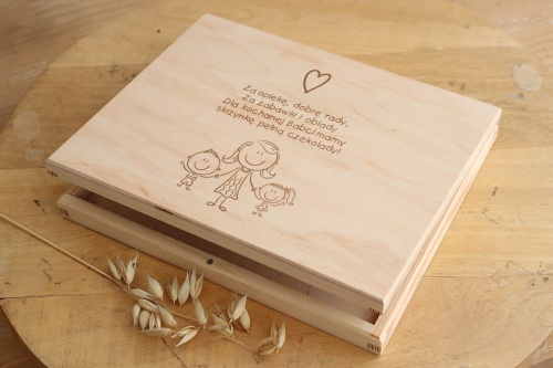 Dzień babci i dziadka - pudełko z grawerem na merci