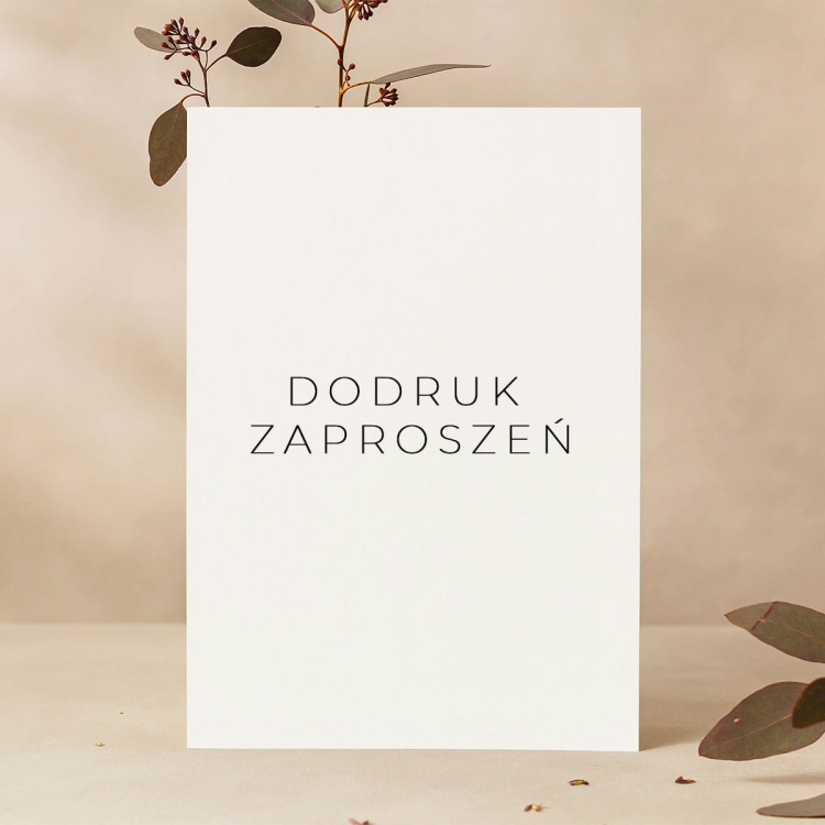 dodruk zaproszeń