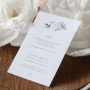 Zaproszenie komunijne z białą różą
