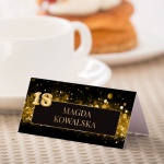 Złoto czarne winietki na 18-nastkę