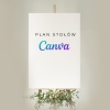 Druk planu stołów weselnych z Canvy - pion