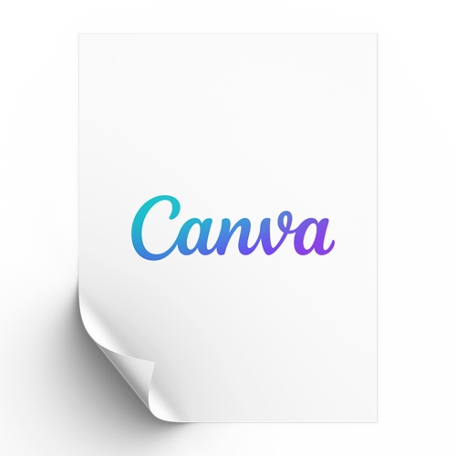 Prostokątne naklejki - druk projektu z canva