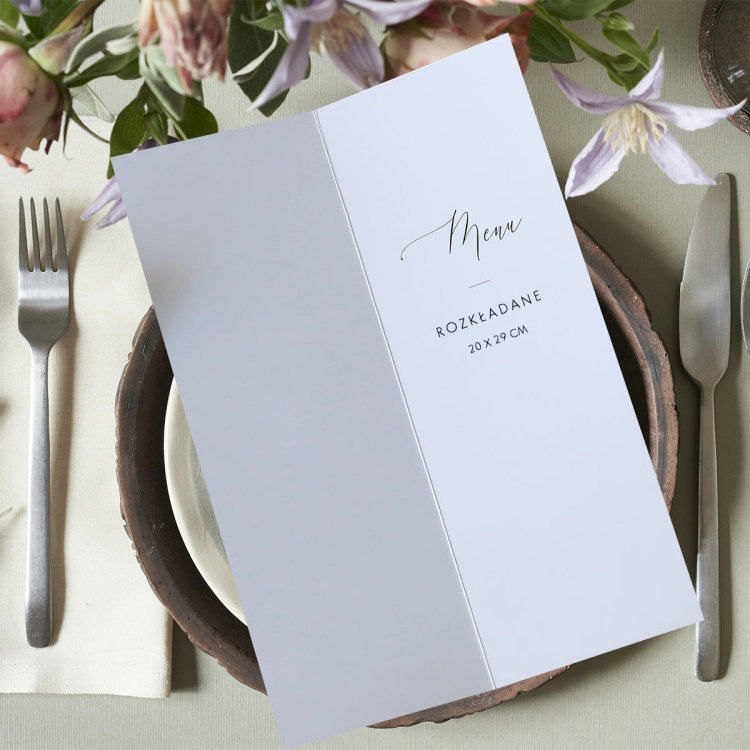 wydruk karty menu 20x29 zaprojektowanej w canva
