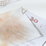 Zaproszenia rose gold na 30 urodziny