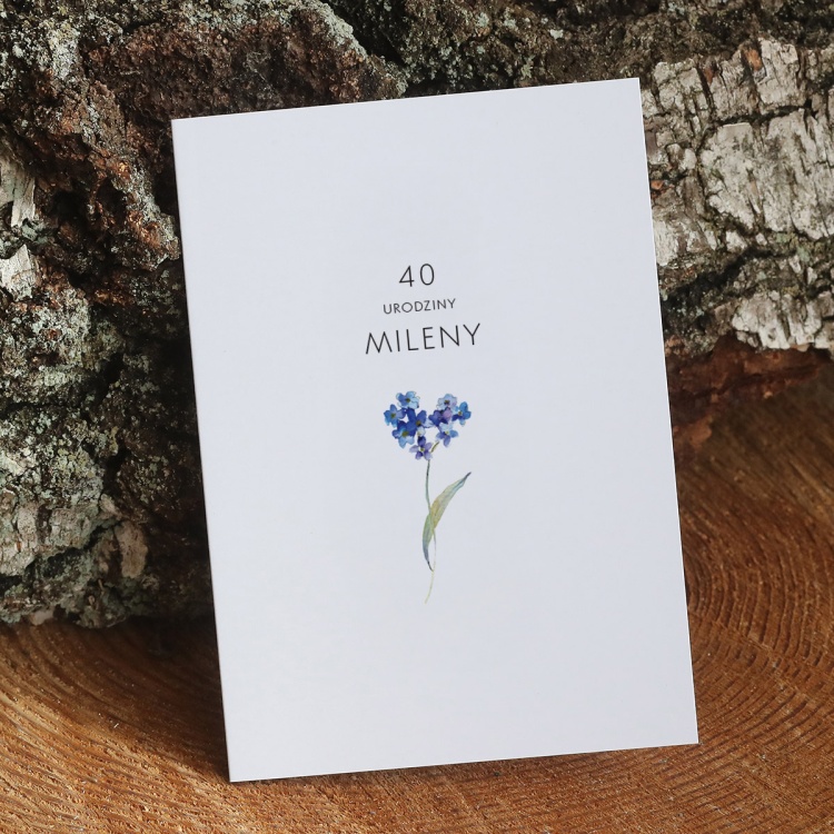 Zaproszenia na 40 urodziny z niezapominajką