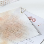 Zaproszenia rose gold na 40 urodziny