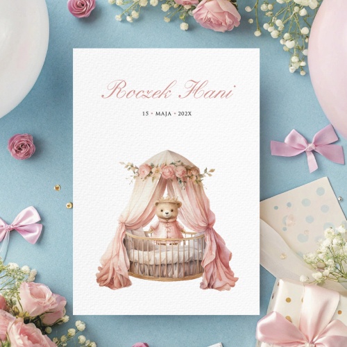 Zaproszenia na roczek dla małej królewny
