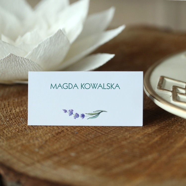 Winietka z gałązką lawendy