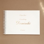 Klasyczna księga gości na przyjęcie urodzinowe ze złotym napisem