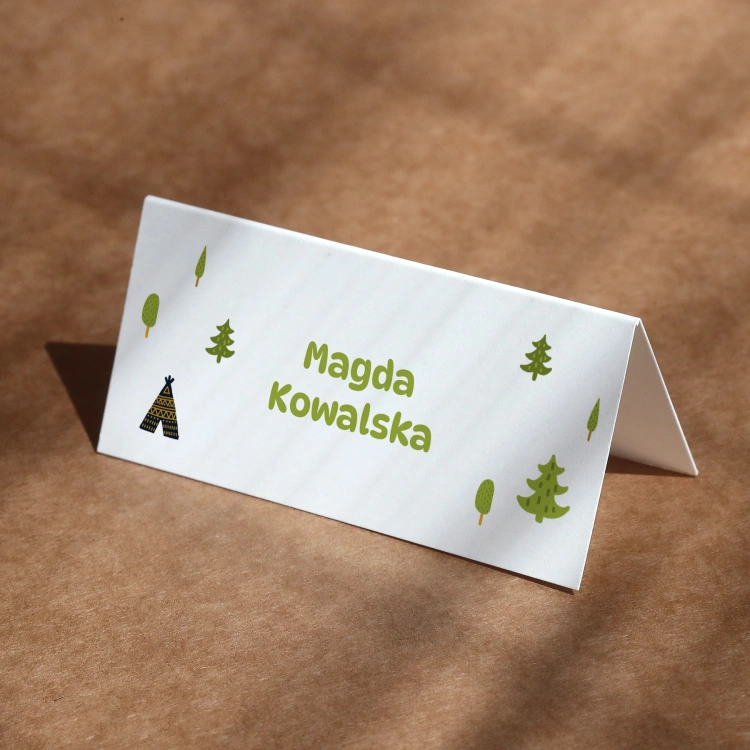 Winietki leśne z namiotem