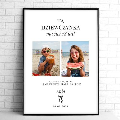 Plakat powitalny - Ta dziewczyna ma już 18!