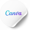 Okrągłe naklejki - druk projektu z canva