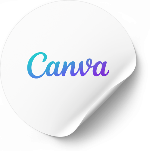 Okrągłe naklejki - druk projektu z canva