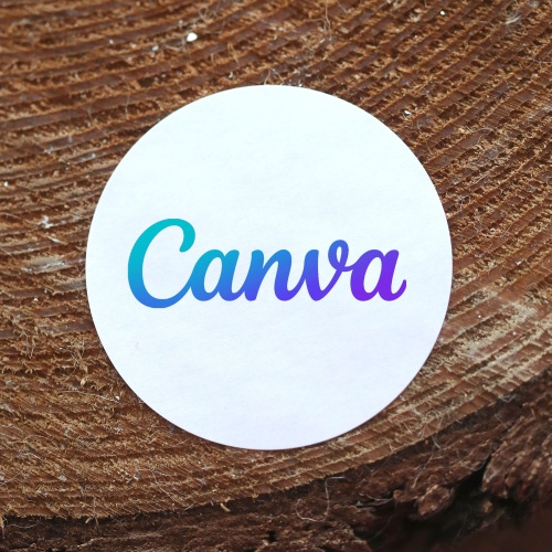 Okrągłe naklejki - druk projektu z canva